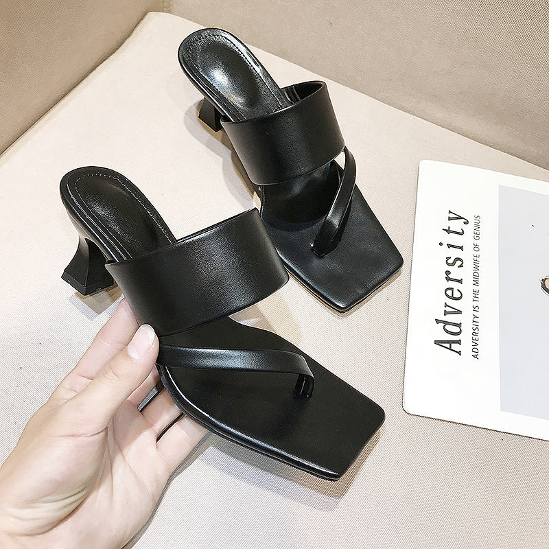 Sandália Mule Square Heel