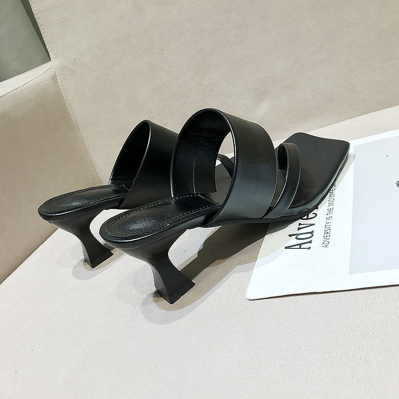 Sandália Mule Square Heel