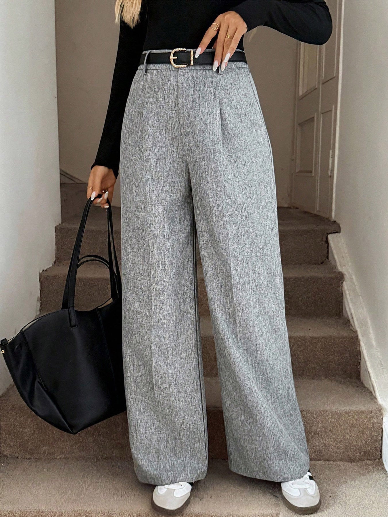 Calça Alfaiataria Wide Tweed