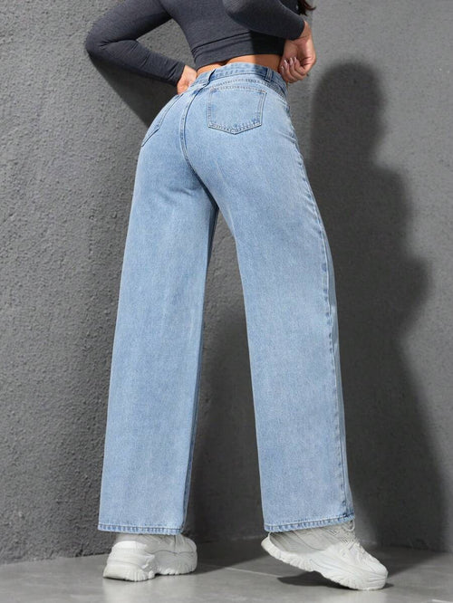 Calça Jeans Wide Leg Denim Blue