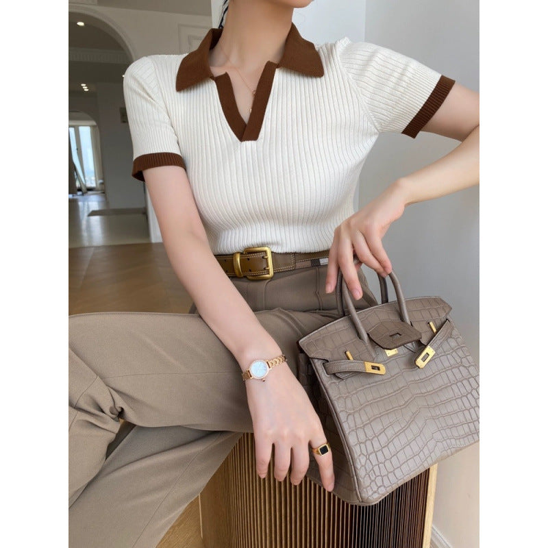 Polo Knit French Retro