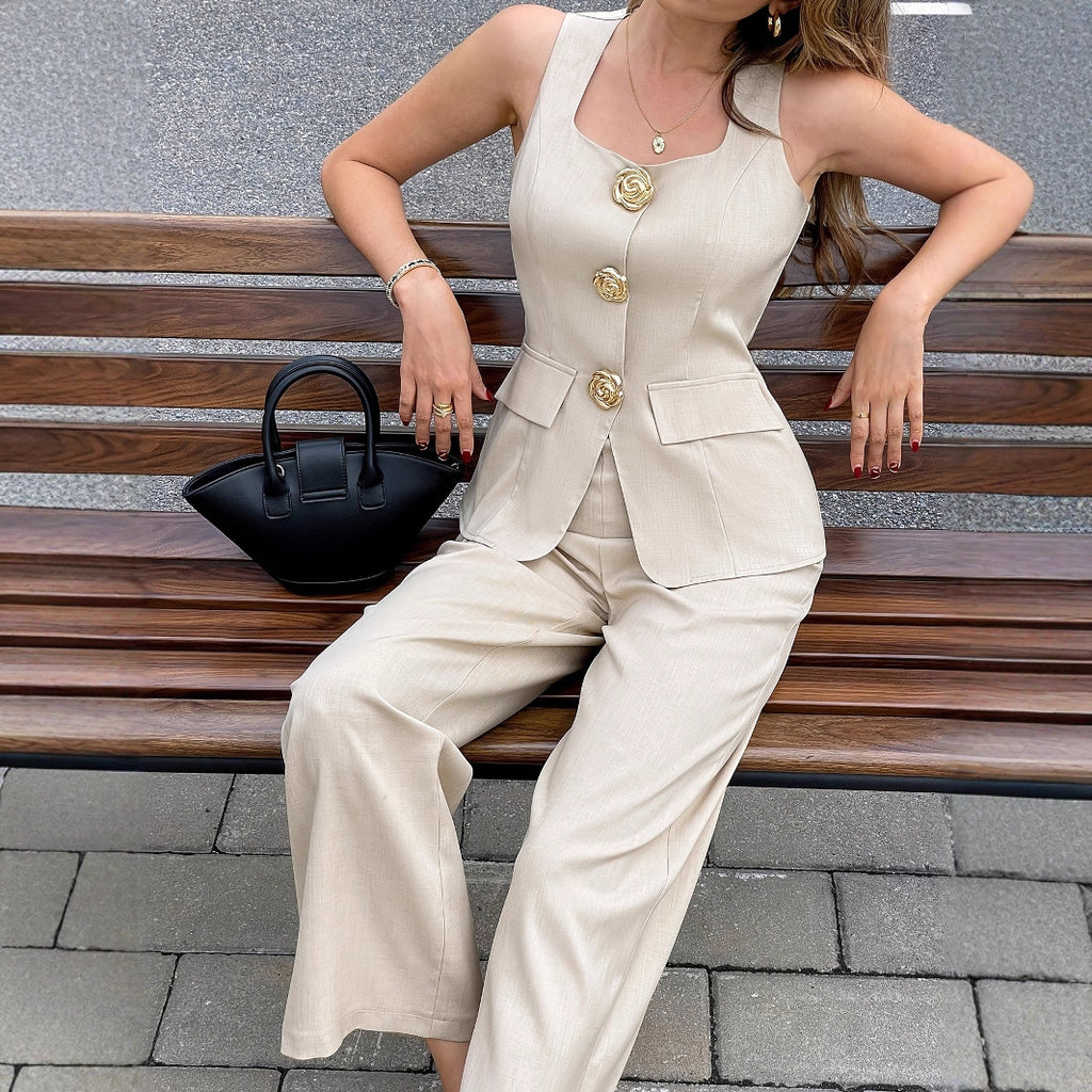 Conjunto Tailored Rose Button