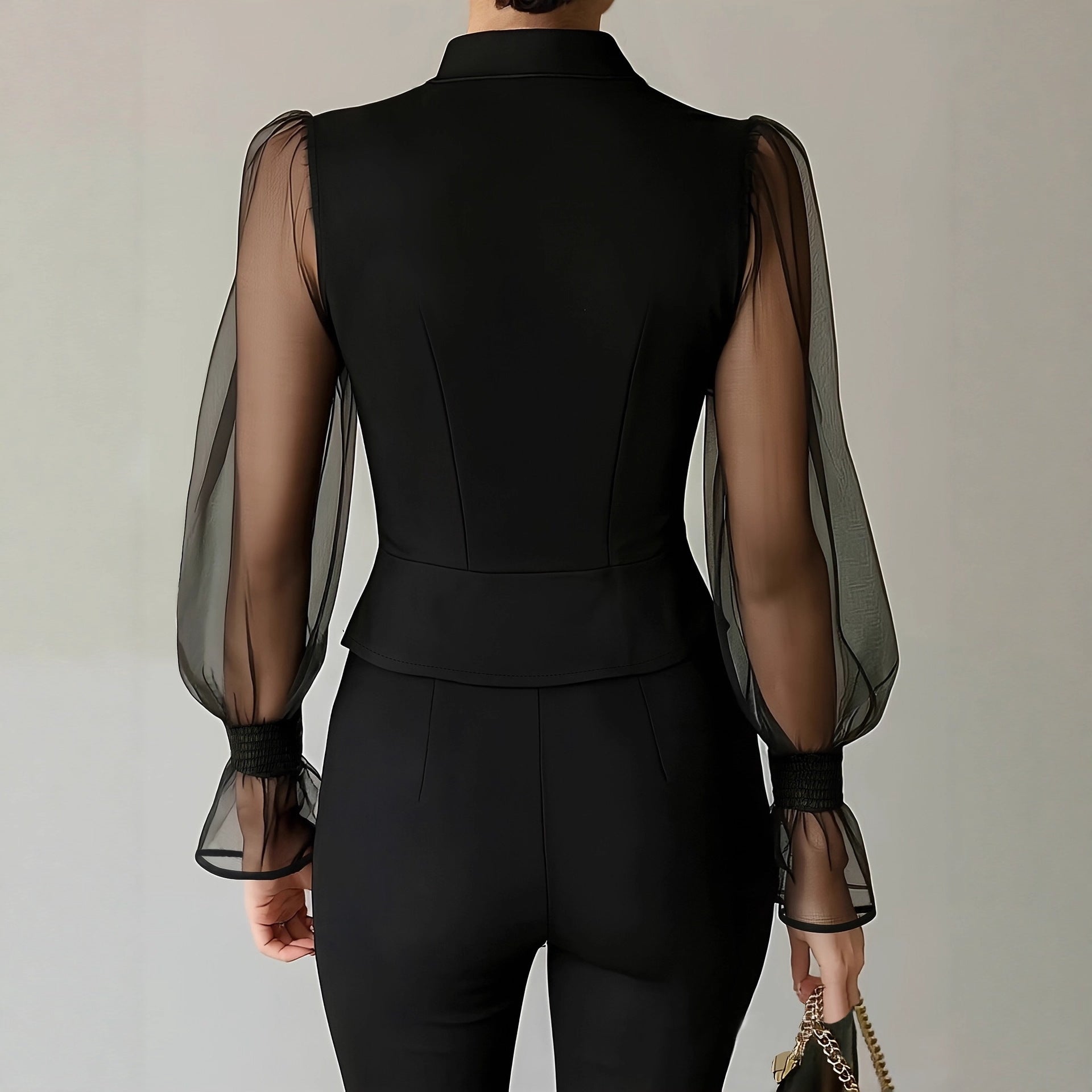 Blusa Organza Night Bloom
