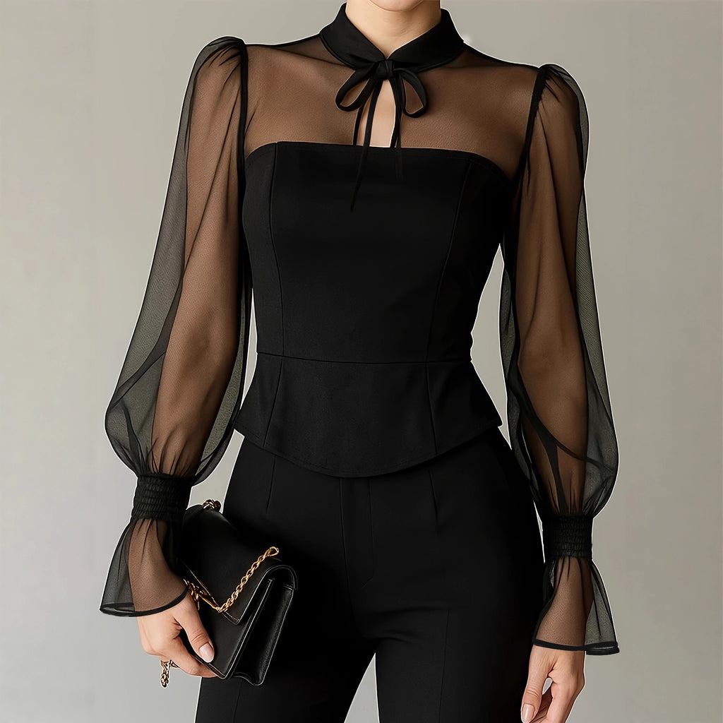 Blusa Organza Night Bloom